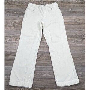 Chadwicks Beige Corduroy Pants Size 8P Elastic Waist  Pull On Cotton/Spandex